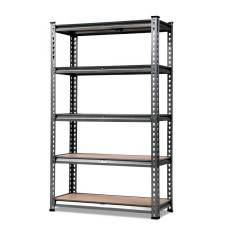 Giantz 1.8M Charcoal Garage Shelving Rack - Heavy-Duty Steel, Adjustable Beams, 1000kg Capacity, Easy Boltless Assembly Giantz 1.8M Charcoal Garage Shelving Rack - Heavy-Duty Steel, Adjustable Beams, 1000kg Capacity, Easy Boltless Assembly