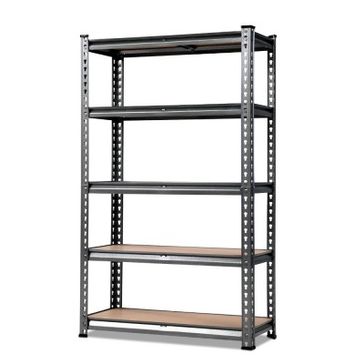 Giantz 1.8M Charcoal Garage Shelving Rack - Heavy-Duty Steel, Adjustable Beams, 1000kg Capacity, Easy Boltless Assembly Giantz 1.8M Charcoal Garage Shelving Rack - Heavy-Duty Steel, Adjustable Beams, 1000kg Capacity, Easy Boltless Assembly