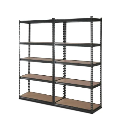 Giantz 2x1.8M Garage Shelving Rack – Heavy-Duty Steel, Adjustable 200kg Capacity Tiers, Charcoal Finish, Boltless Setup