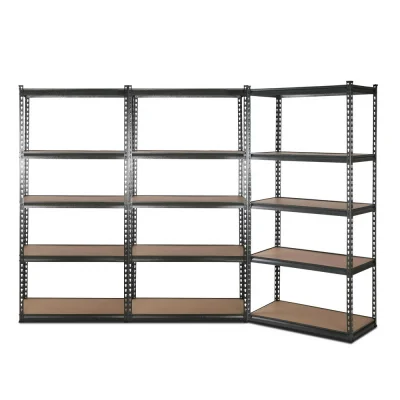 Giantz 3x1.8M 5-Shelf Steel Warehouse Shelving Rack, 1000kg Capacity, Adjustable, Boltless, Matte Charcoal Finish