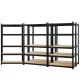 Giantz 5-Tier 5x1.8M Black Garage Shelving Rack - Heavy-Duty Steel, Adjustable, 200kg/Tier Capacity, Boltless Setup