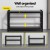 Giantz 1.5m x 0.9m Steel Warehouse Shelving Garage Storage Rack, 200kg Per Shelf, Adjustable, Black, 2-Tier