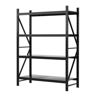 Giantz 2m x 1.5m Heavy Duty Garage Shelving Rack, Industrial Steel, 200kg Per Shelf, Adjustable, Black Giantz 2m x 1.5m Heavy Duty Garage Shelving Rack, Industrial Steel, 200kg Per Shelf, Adjustable, Black