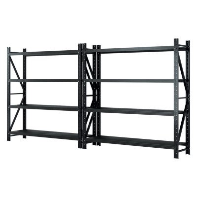 Giantz 4Mx2M Heavy Duty Garage Shelving Warehouse Rack Black, Steel, 200kg per Shelf, Adjustable, Rust-Resistant Giantz 4Mx2M Heavy Duty Garage Shelving Warehouse Rack Black, Steel, 200kg per Shelf, Adjustable, Rust-Resistant