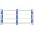 Giantz 4M x 2M Heavy Duty Steel Garage Shelving Rack, 200kg Shelf Load, Adjustable, Blue, Set of 2