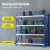 Giantz 4M x 2M Heavy Duty Steel Garage Shelving Rack, 200kg Shelf Load, Adjustable, Blue, Set of 2
