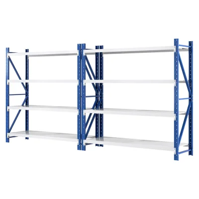 Giantz 4M x 2M Heavy Duty Steel Garage Shelving Rack, 200kg Shelf Load, Adjustable, Blue, Set of 2 Giantz 4M x 2M Heavy Duty Steel Garage Shelving Rack, 200kg Shelf Load, Adjustable, Blue, Set of 2