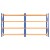 Giantz 4Mx2M Heavy Duty Garage Shelving Rack, Industrial Steel, 200kg per Shelf, Adjustable, Orange, Set of 2