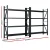 Giantz 4M x 2.4M Heavy Duty Garage Shelving Rack, Black Steel, 200kg Per Shelf, Adjustable, Z-Braced, 2 Pack