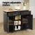 Artiss Kitchen Island Trolley 100cm Black MDF Rolling Cart with Drawers, Cabinets, Shelves & Towel Rack