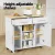 Artiss 100cm White Kitchen Island Trolley Cart with Drawers, Cabinets, Shelves, MDF, Mobile Serving Storage Artiss 100cm White Kitchen Island Trolley Cart with Drawers, Cabinets, Shelves, MDF, Mobile Serving Storage