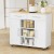 Artiss 100cm White Kitchen Island Trolley Cart with Drawers, Cabinets, Shelves, MDF, Mobile Serving Storage